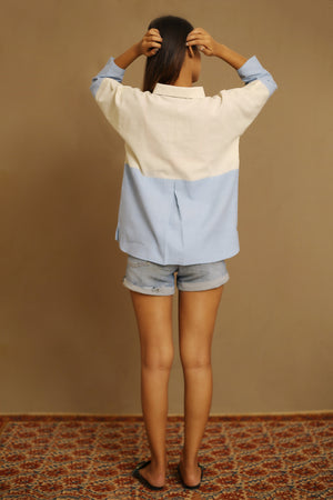 Cream & Blue - Shirt