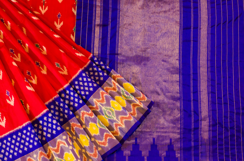 Red Pochampally Silk
