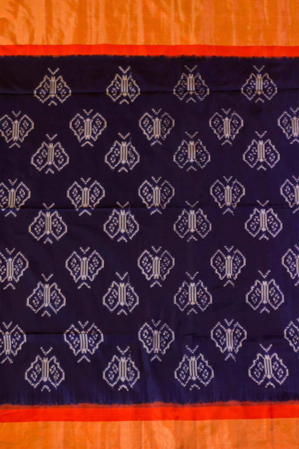 Navy Blue Pochampally Silk