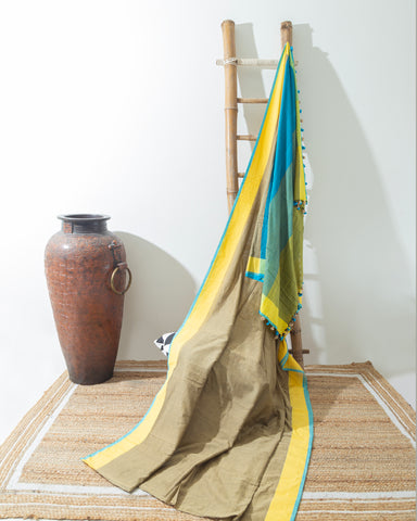 SAND HUE LINEN SAREE