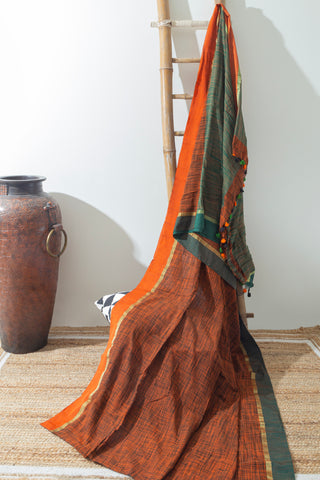 SAND HUE LINEN SAREE