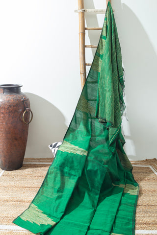 SAGE GREEN LINEN SAREE