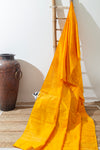 BLUSH WITH YELLOW LINEN SAREE