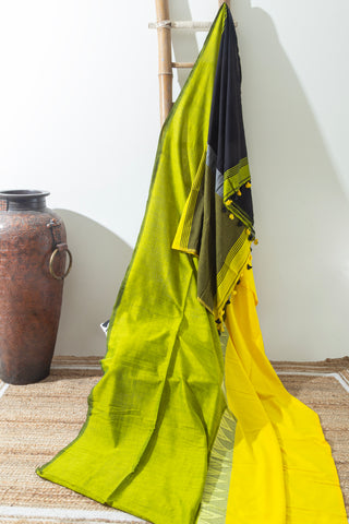 SAGE GREEN LINEN SAREE