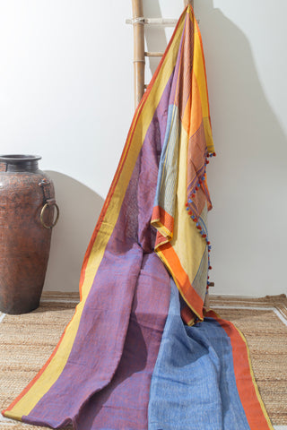 SAND HUE LINEN SAREE