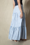 STRIPED TIERED SKIRT