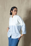 WHITE & STRIPED SHIRT